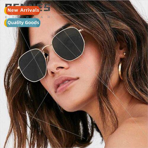 New metal frame polygonal sunglasses Europe nd small frame d