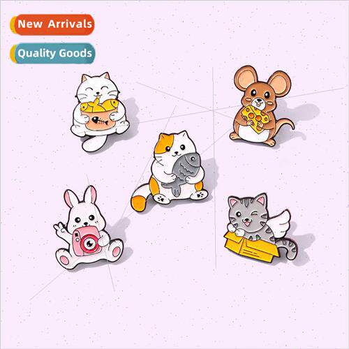 Japanese cute alloy animal series brooch creative cartoon ca