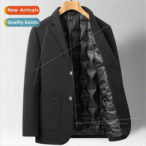 Men short down jacket 2023 new clothes tide lapel top light