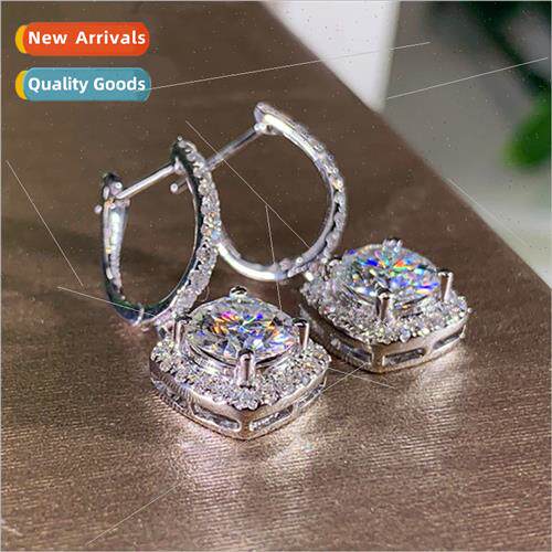 new exquise earrings ladies micro-set zirconia wh ear buckle