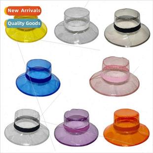 trans flat hat son bowler plastic top Chun Star Sun pvc