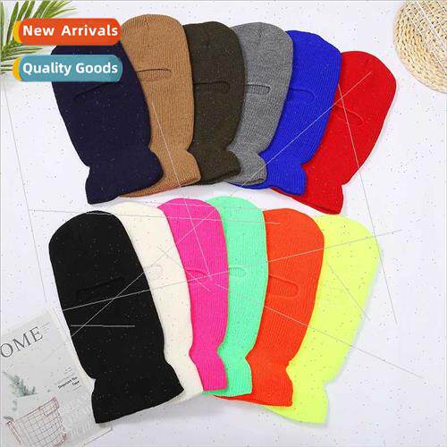 Solid colour outdoor cycling simple autumn winter  knted cap