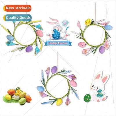 New Easter twig wreath hanging decorations door hanging holi