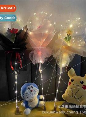 Sales rose bobble ball lighted balloon night market pendulum