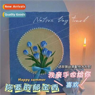 Tulip quartz sacrylic texture painting diy Tanabata Valentin