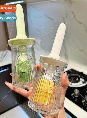 Oil brush oil bottle all-in-one glass oil jug home use high