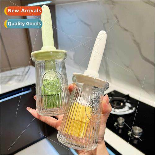 Oil brush oil bottle all-in-one glass oil jug home use high