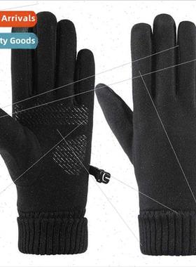 De velvet gloves men women universal winter warm riding outd