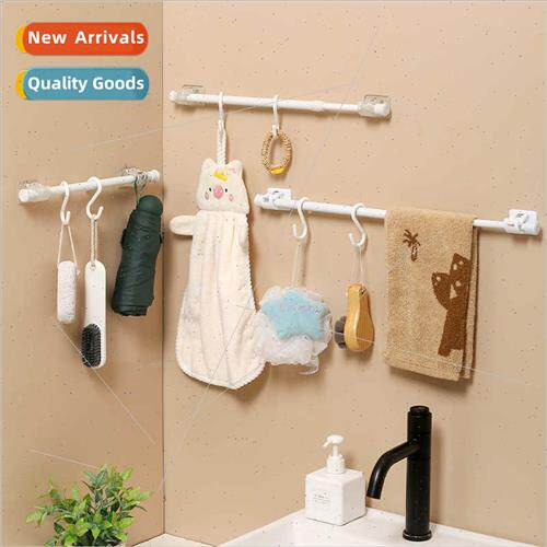 Adhesive Clip Curtain Rod Holder Telescopic Rod No-Punch Ins