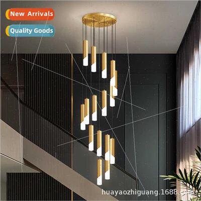 Staircase chandelier Scandinavian villa duplex long chandeli