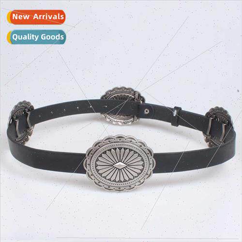 Bohemian ins western cowboy women vintage versatile carved w