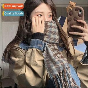 winter bird Korean new 2022 female scarf nest retro Soft