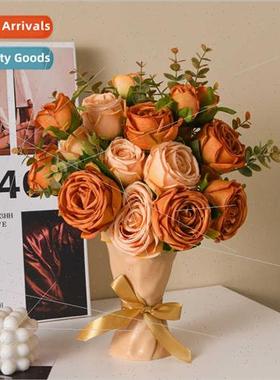 Europe rose fake flowers simulation flowers living room orna
