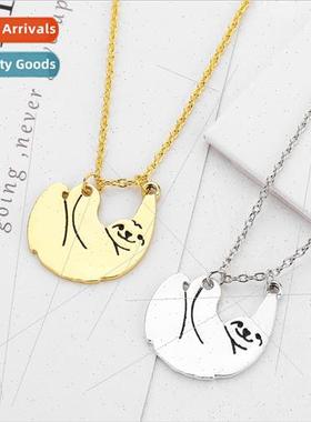 Korea cute creative sloth necklace fashion animal pendant ne