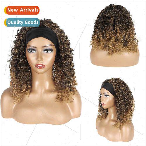 Europe wigs Small curly turban wig head covering Ice silk ha