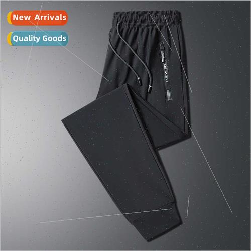 HK ice silk pants men summer breathable comtable thin M-8XL