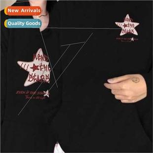 hoodie patte winter star Autumn letters sweater 2023 couple