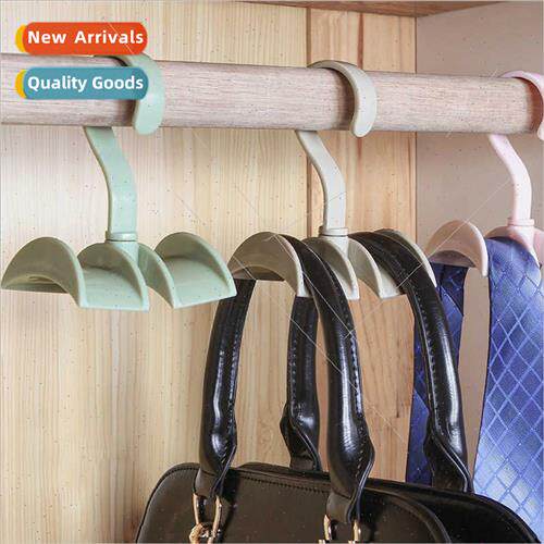 Bag organizer 360 degree rotatable rack hooks tie racks bag