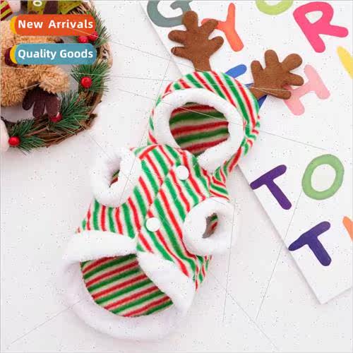 Christmas elk dog cat warm velvet striped antlers decorative