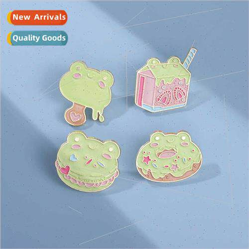 che design frog donut shape alloy lacquer lapel pin hundred