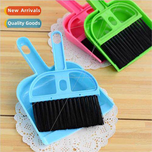 Plastic mini desktop cleaning wh dustpan small broom trash s