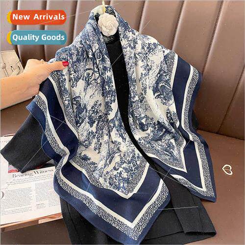 Korean  retro printing scarf neck scarf fashion versatile 90