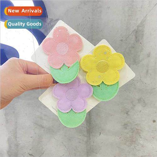 Cute flowers hair clips girl heart back head broken hair cli