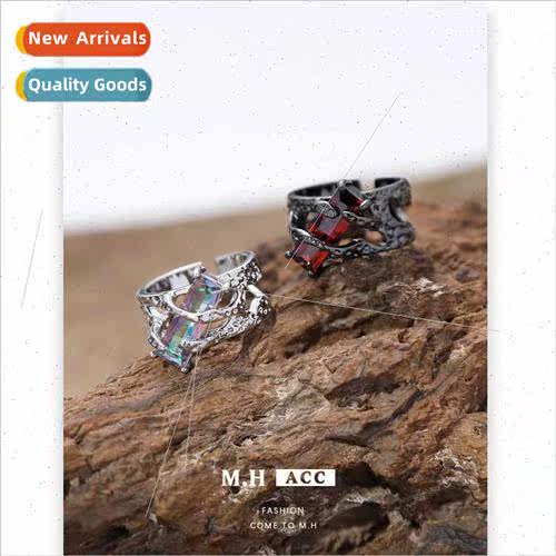 Geometric opening ring female Europe index finger ring ins h