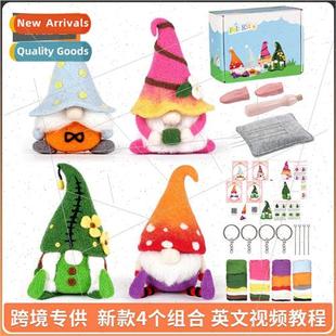 New wool felt poking prodding diy material k Santa Claus fac