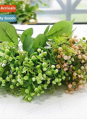 Fake Flowers Plants Bunch Green Bean Fru Wedding Decoration