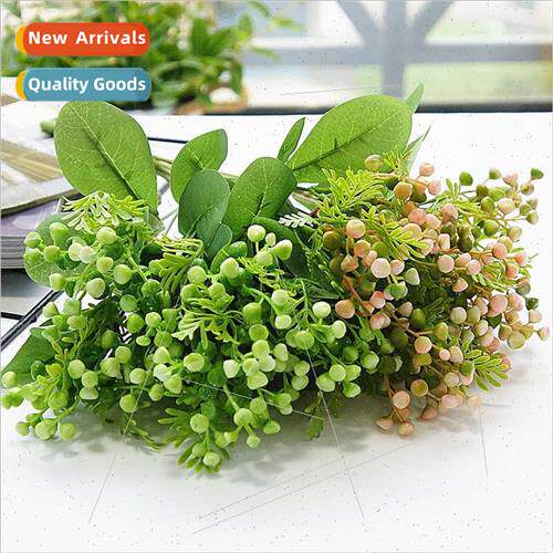 Fake Flowers Plants Bunch Green Bean Fru Wedding Decoration