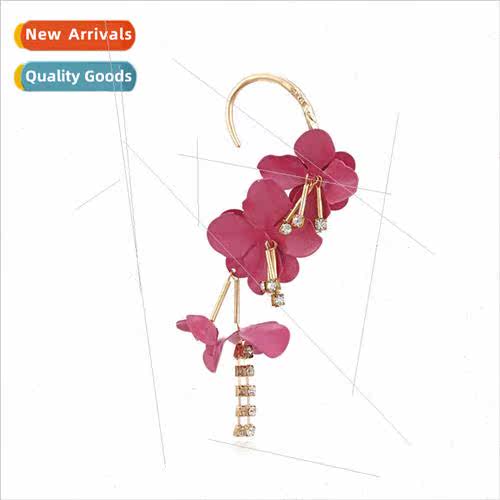 New exaggerated multi-layered oil drop flowers claw chain ea