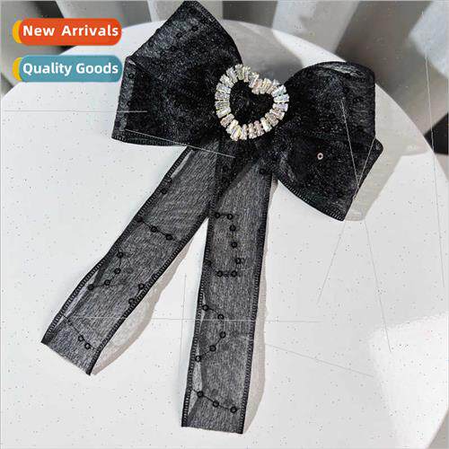 Korea hundred rhinestone alloy love clover wedding shirt bla