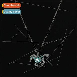 necklace beads fashion hollow pendant Europe steed luminous