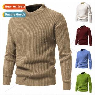 winter new men American round autumn sweater nec heavyweight
