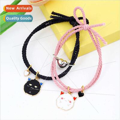 Europe new love magnet black powder imp pendant elastic rope