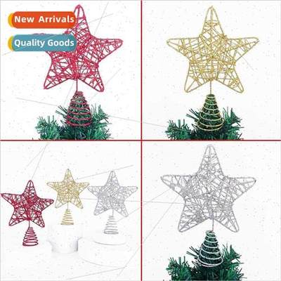 13/18/23cm wire hollow out e topper star Christmas e top dec