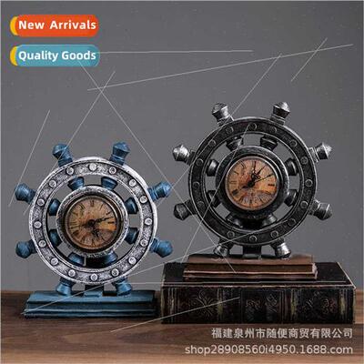 Retro nostalgic industrial ship rudder living room  office