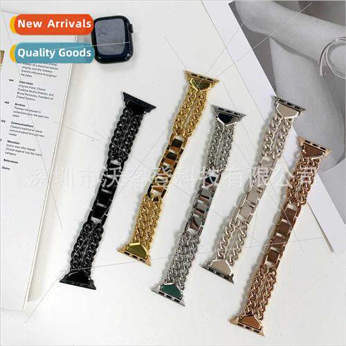 适用apple metal double row chain metal watch bapple watchSE/