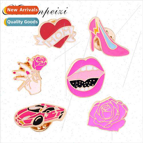 Cartoon beauty girl dream dream rose flower brooch love seda