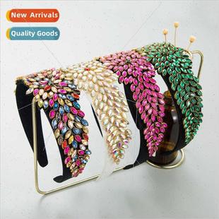 retro baroque hair bands acc diamond Europe glass Hair heavy