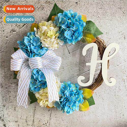 2023 simulation flowers dead branches bow hydrangea wreath w