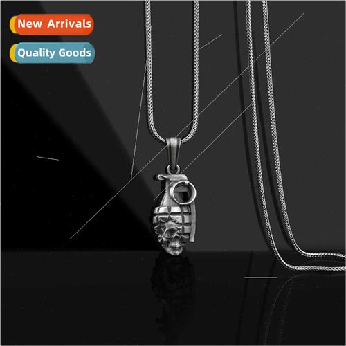 Europe punk hip-hop necklace men skull grenade pendant perso