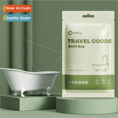 Travel hotel bathtub cover disposable bath bag soaking bath