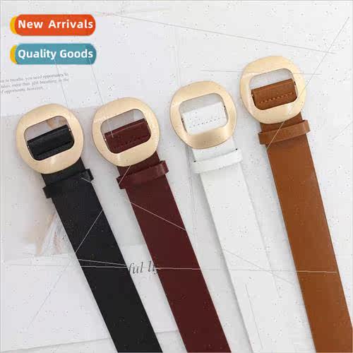 Korean students bf wind free plus hole decoration wide belt