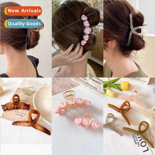 mple frosted texture large grab clip amber back head hair cl