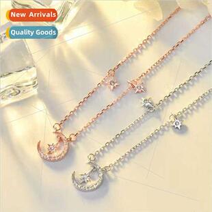star moon niche full tide diamond ladies New necklace