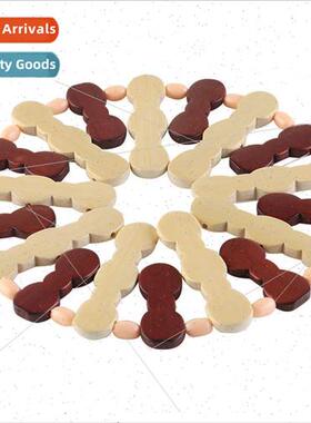 Thickened heat  -slip bamboo wooden mat bamboo placemats ins