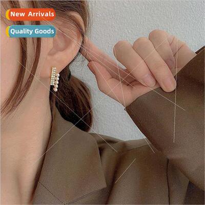 S925 silver needle pearl earrings female 2023 new wave earri