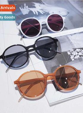 2019 new teal sunglasses female Korean tide round face retro